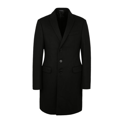 Emporio Armani/安普里奥阿玛尼男士外套-羊毛修身单排扣长款-男士大衣