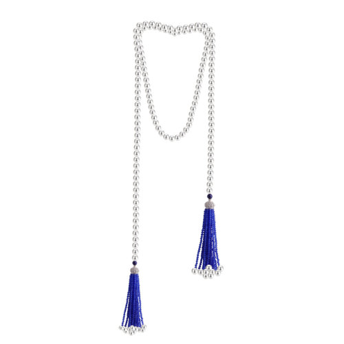 zhuella/珠艾乐 彩宝珍珠早春系列 帝青璀璨天然淡水珍珠青金石项链吊坠