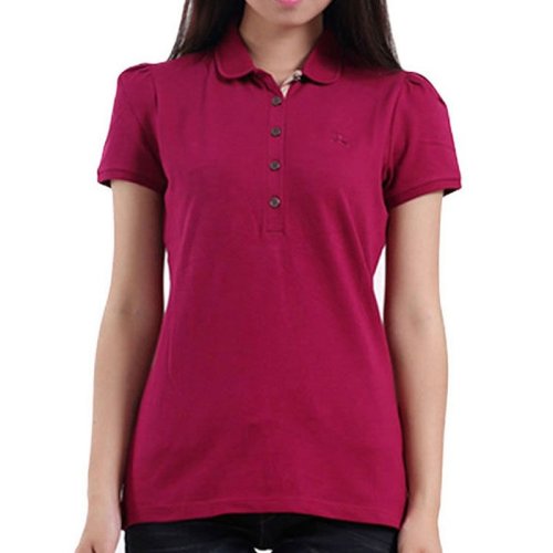  BURBERRY/博柏利 女士紫色棉质短袖POLO衫 3834287 PLFSX
