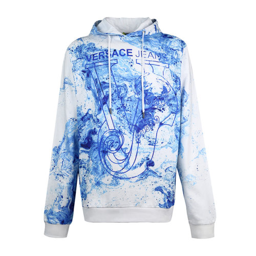 VERSACE/范思哲 男装 服饰 上衣经典logo印花色棉连帽卫衣 男卫衣 B7GLB704-6597