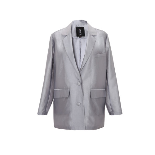 bifubyxingchen/彼伏银灰色廓形西装女士西服