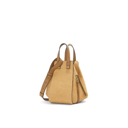  LOEWE罗意威 22年秋冬 女士 单肩包 Small Hammock bag in embossed nubuck A538S35X26-9363