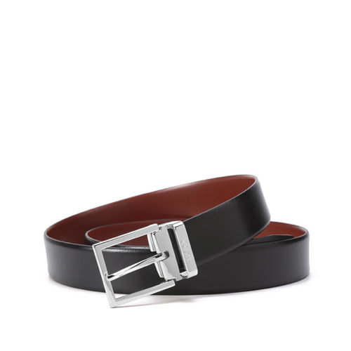 HUGO BOSS/雨果博斯【22春夏新款】男士皮革可裁剪针扣式双面皮带腰带3.3cm 50402814