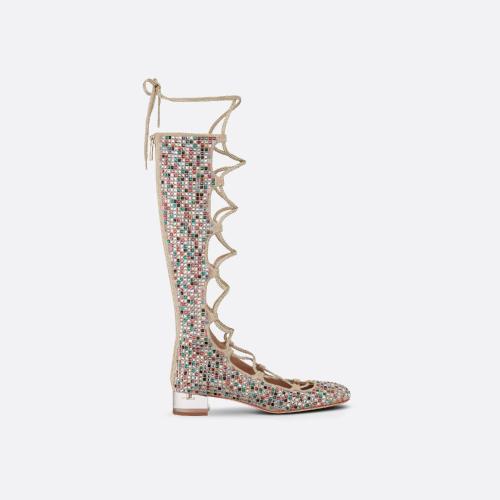  DIOR迪奥 22年秋冬 女士 高筒靴 Botte a lacets Dior Arty KCI758SQS_S71K