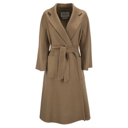 MaxMara/麦丝玛拉 女士棕色羊绒大衣 10110121-600-020 PLFSX