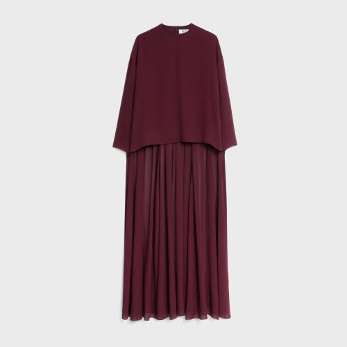  CELINE赛琳思琳 22年秋冬 女士 斗篷 TOP CAPE DRAPé GEORGETTE DE SOIE 2B694856C.28LI