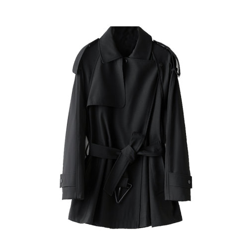 GeleiStory/GeleiStory  风衣女中长款2021春秋新款韩版系带收腰气质小个子风衣女士风衣