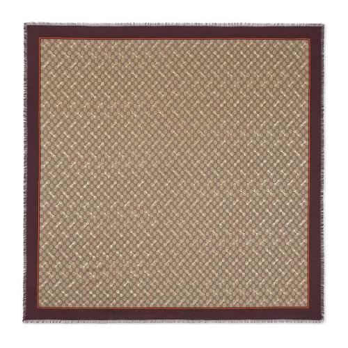  GUCCI古驰 22年秋冬 女士 GG马衔扣印花莫代尔披肩 662577 3GA40 2276