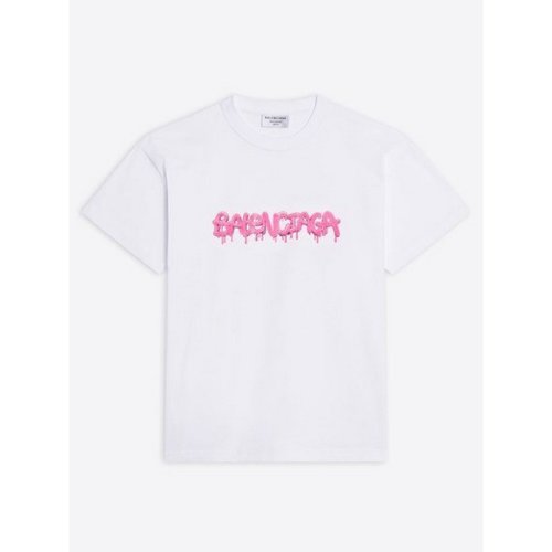  Balenciaga/巴黎世家 女士白色棉质短袖T恤 612965 TLVF1 1069 PLFSX