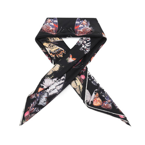 Alexander McQueen/亚历山大麦昆  女士桑蚕丝Butterfly Decay方巾丝巾围巾 638345 3001Q