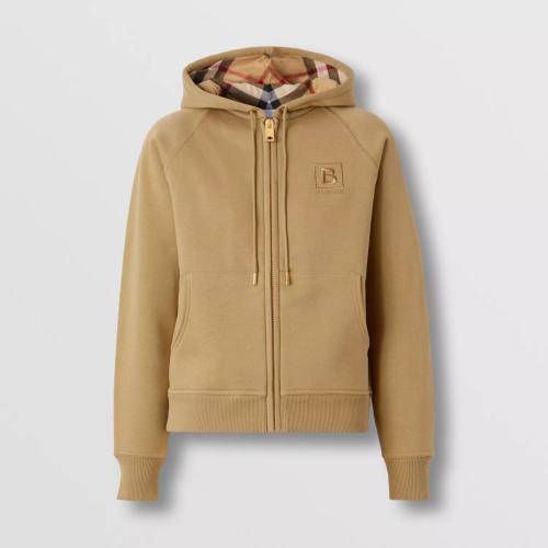  BURBERRY 22年秋冬 女士 字母图案棉质混纺连帽上衣 80615551