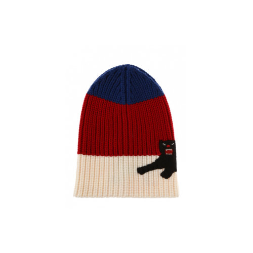 GUCCI/古驰 经典时尚拼色 动物刺绣图案修饰 女士羊毛 帽子452399 4G478 4274