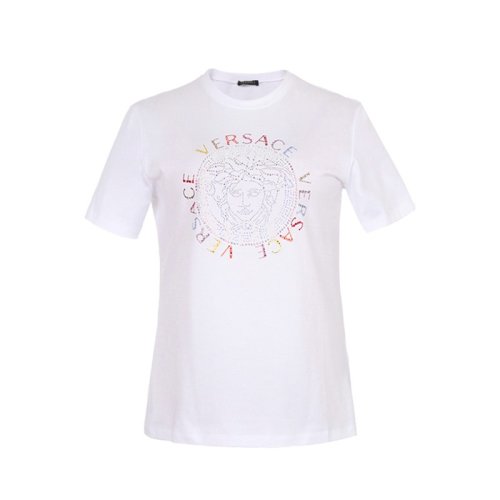  VERSACE/范思哲 女士白色棉质短袖T恤 A85750A228806 A1001 PLFSX
