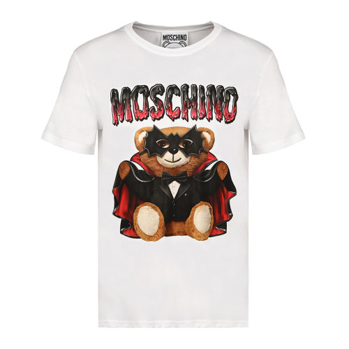 MOSCHINO/莫斯奇诺时尚经典小熊印花男士T恤男士短袖T恤V070102401