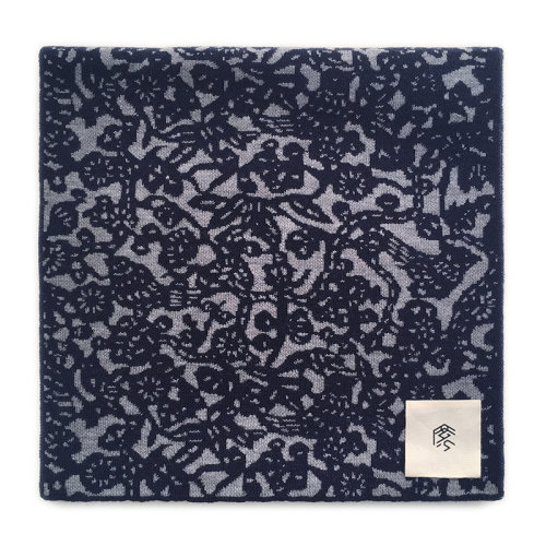 【DesignerAcc】DUXI/度兮蓝色喜鹊登梅羊毛围巾