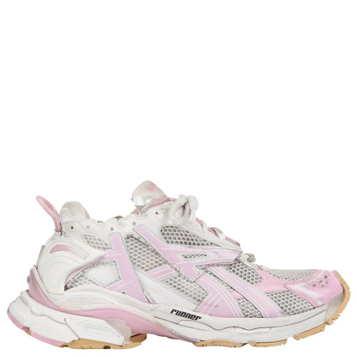 Balenciaga/巴黎世家      RUNNER系列 女士粉色和白色网眼和尼龙运动鞋677402W3RB39059