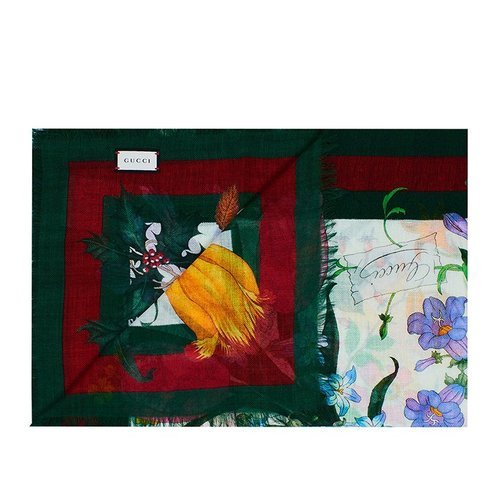 GUCCI/古驰 19春夏 女士围巾 双G LOGO 印花 4120