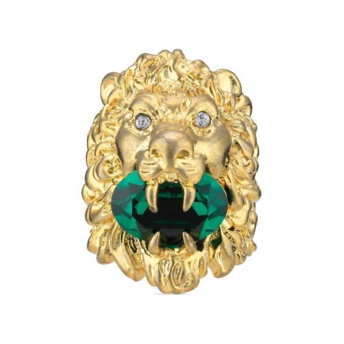  GUCCI古驰 女士 饰水晶狮头戒指 675305 I6658 8520