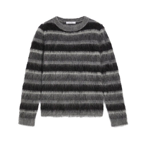 MaxMara/麦丝玛拉 22年秋冬新款 COLONIA系列 女士深灰色马海毛混纺圆领针织衫毛衣1366092306009