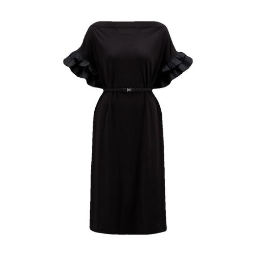 MONCLER蒙可蒙克莱 22年秋冬 女士 连衣裙 Ruffled Midi Dress H20938I00002829HP999