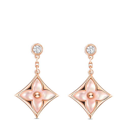 Louis Vuitton/路易威登 BLOSSOM系列 经典款18k金玫瑰金粉红色珍珠母贝星星花朵形状钻石Q96667