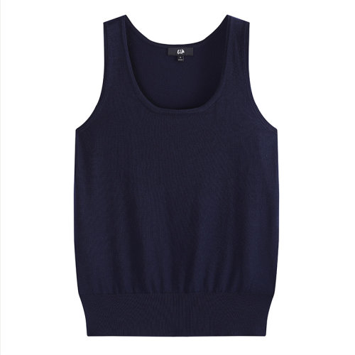 SHOKAY/绣嘉 【法式优雅系列】女士短袖T恤U领针织背心彩色小背心