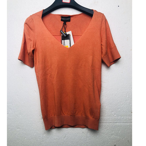 Emporio Armani/安普里奥阿玛尼 橘色女士短袖 N2M05M N212M 250 瑕疵折扣