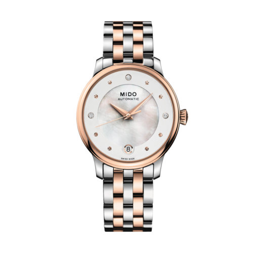 mido/美度 贝伦赛丽系列晨夕长动能镶钻自动机械女士腕表33.00毫米 M039.207.22.106.00
