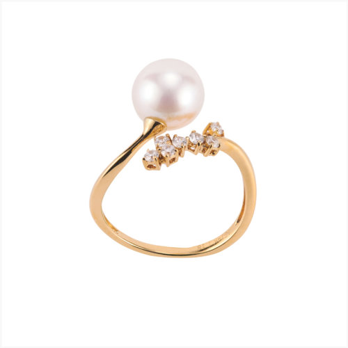 GeleiStory/GeleiStory典雅系列14K金淡水珍珠戒指指环首饰正圆强光简约气质珠宝礼盒礼物生日送朋友