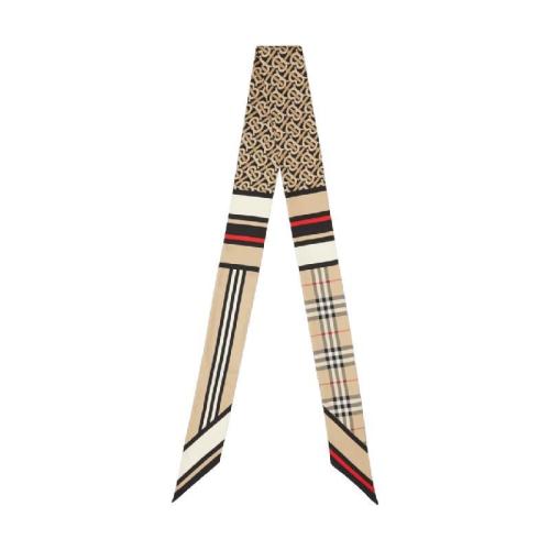  BURBERRY 22年秋冬 女士 蒙太奇印花窄版丝巾 80370171 预定商品1-3周发货
