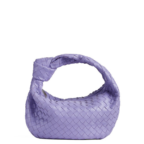 Bottega Veneta/葆蝶家 22新款Teen Jodie系列 女士紫藤色Intrecciato羊皮革编织单肩手提包690225VCPP04214