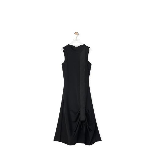  LOEWE罗意威 22年秋冬 女士 连衣裙 Draped dress in scuba jersey S359Y51X23-1100