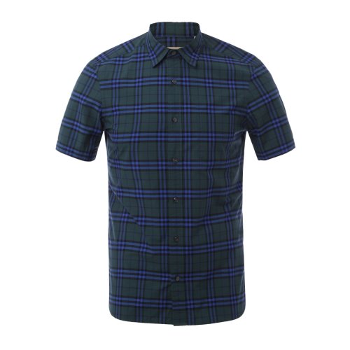 格纹系列 BURBERRY/博柏利  VINTAGE格纹纯棉男士短袖衬衫男士上装男装