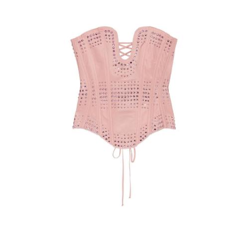  GUCCI古驰 22年秋冬 女士 水晶真丝束胸衣 671945 XUADU 5390 预定商品2-6周发货