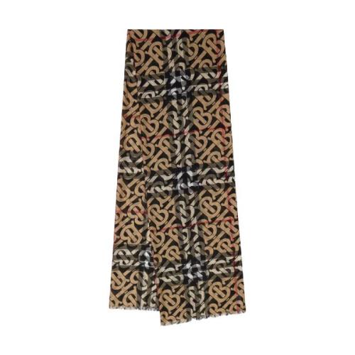  BURBERRY 22年秋冬 男士 专属标识印花轻盈格纹丝毛混纺围巾 80333301 预定商品1-3周发货