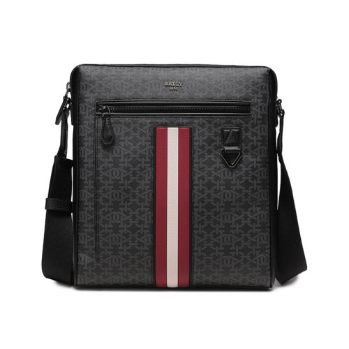 BALLY/巴利 【22秋冬新款】 男士TPU单肩斜挎包邮差包老花条纹 MECOY STM