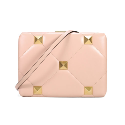 Valentino/华伦天奴  女包晚宴包 女士粉色皮革单肩斜挎包 VW2B0I65BSF GF9