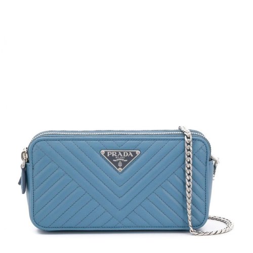  PRADA/普拉达 黑色徽标绗缝单肩包 1DH010-2CET-F0002