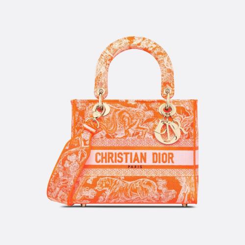  DIOR迪奥 22年秋冬 女士 手提包 中号 Lady D-Lite 手袋 M0565OROC_M057