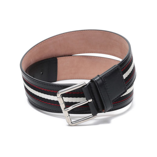 BALLY/巴利  男士织物配皮针扣式皮带腰带 WILFORD 40 M