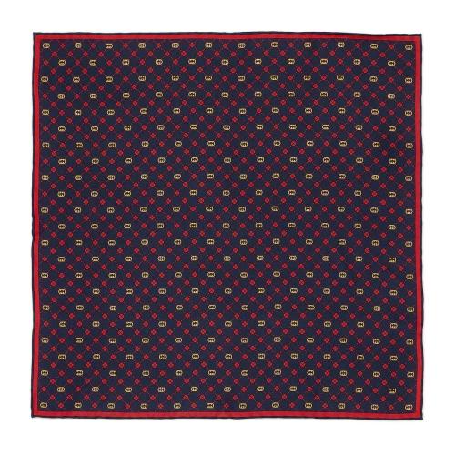  GUCCI古驰 22年秋冬 男士 互扣式双G真丝口袋方巾 660425 4G001 4074