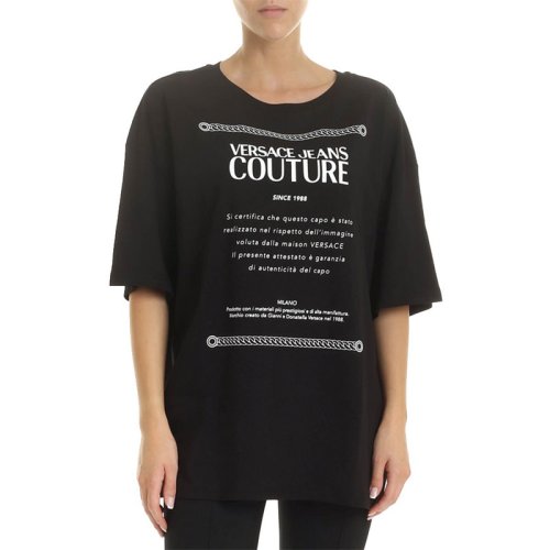  VERSACE JEANS COUTURE 女士印花棉质短袖T恤 B2HUA7BT 30212 899 PLFSX