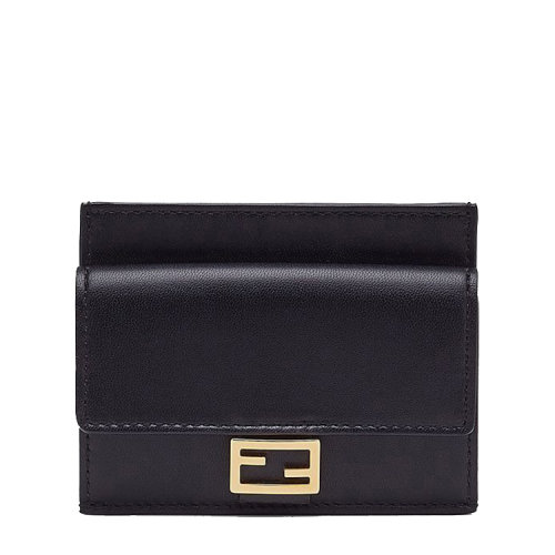 FENDI/芬迪 黑色纳帕革卡片套羔羊皮卡片夹 8M0423 AAJD