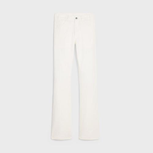  CELINE赛琳思琳 22年秋冬 男士 牛仔裤 DYLAN OPTIC WHITE水洗色喇叭牛仔裤 2N344617R.01OQ