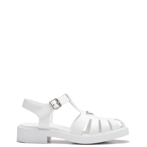 PRADA/普拉达 22年春夏新款 男士白色亮面皮革渔夫凉鞋2X3084_055_F0009