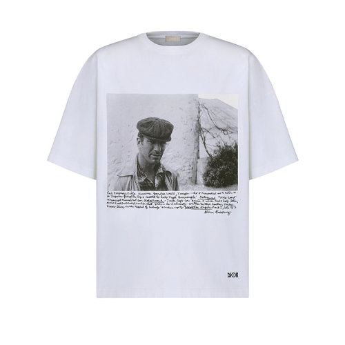 DIOR/迪奥 22年春夏新款 JACK KEROUAC系列 男士白色纯棉超大版型短袖T恤293J673A0554_C089