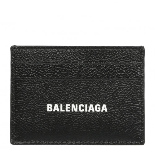 Balenciaga/巴黎世家 男士黑色粒面皮革字母徽标印花钱夹钱包卡夹卡包男包 594309-1IZI3-1090