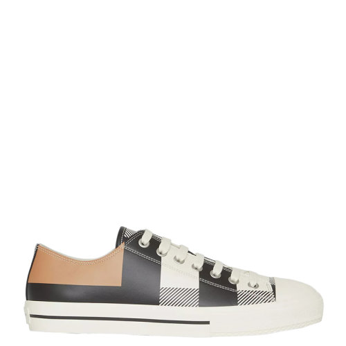 BURBERRY/博柏利 22年早春新款 男士驼色光滑小牛皮格纹印花运动鞋80436061