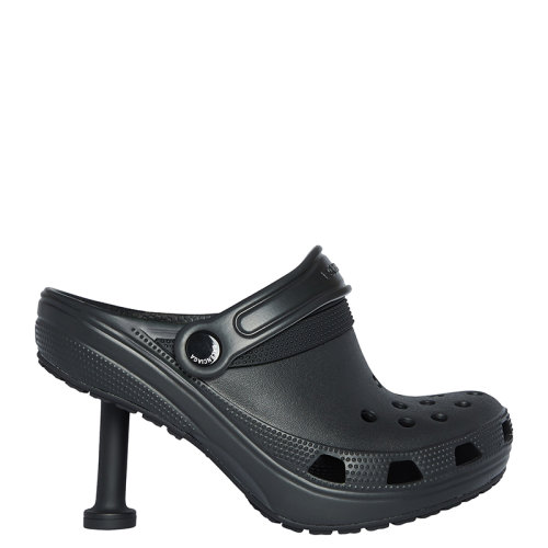 Balenciaga/巴黎世家 22年早春新款 Crocs? Madame 80mm系列 女士黑色EVA材料橡胶穆勒鞋677390W1S8E1000
