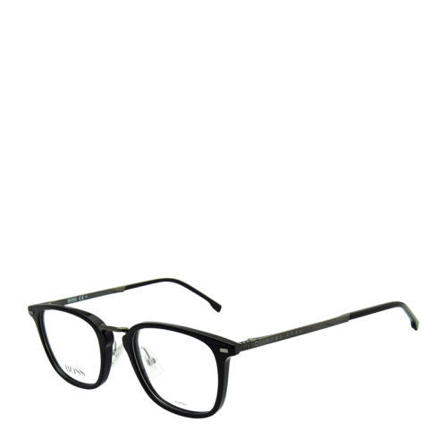 HUGO BOSS/雨果博斯 时尚 休闲 方形 全框 男女款 光学镜架 黑色 近视 眼镜框 眼镜架 BOSS 1057 52mm